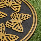 Мобильная садовая плитка-коврик, d = 30 см, резина, «Бабочки» - Фото 3
