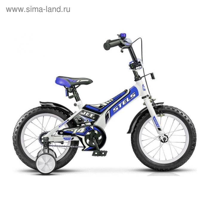 Велосипед 14" Stels Jet, Z010, цвет белый/синий - Фото 1