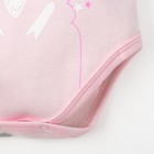 Боди детское "Барашек" розовый, рост 50-62 (0-3 мес) 100% хлопок - Фото 4