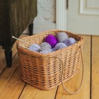 Корзина плетёная «Хозяйственная», с ручками, 34/43×24/32×21 см, ручное плетение, лоза - Фото 1