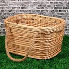 Корзина плетёная «Хозяйственная», с ручками, 34/43×24/32×21 см, ручное плетение, лоза - Фото 2