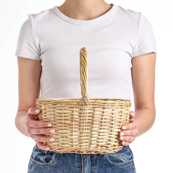 Корзина «Детская», дно: 15×20 см, верх: 25х21 см, H=14/26 см, лоза - Фото 1