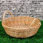 Корзина плетёная «Ушат», дно= 29 см, верх=38 см, H=10 см, ручное плетение, лоза - Фото 2