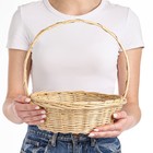 Корзина плетёная «Карина», дно=21 см, верх=28 см, H=8/29 см, ива - Фото 1