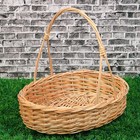 Корзина «Карина», №2, дно:19×28 см, верх:34×28 см, H=8/40 см, ручное плетение, ива - Фото 2