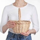 Корзина «Ягодное лукошко», №1, Dдно=12 см, Dверх=20 см, H=12/25 см, ручное плетение, лоза - Фото 1