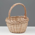 Корзина «Ягодное лукошко», №1, Dдно=12 см, Dверх=20 см, H=12/25 см, ручное плетение, лоза - Фото 2