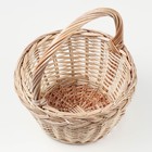 Корзина «Ягодное лукошко», №1, Dдно=12 см, Dверх=20 см, H=12/25 см, ручное плетение, лоза - Фото 4