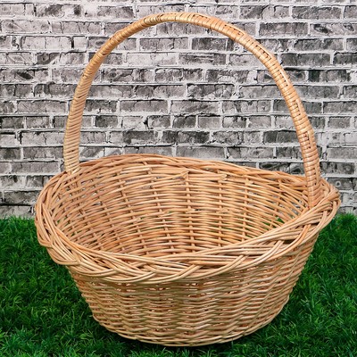 Корзина плетёная «Фруктовая», дно: 20×26 см, верх: 31×37 см, H=11/16/36 см, лоза