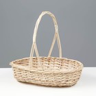 Корзина плетёная для хранения «Карина», 30×24×7 см, ручка h=20 см, лоза - Фото 2