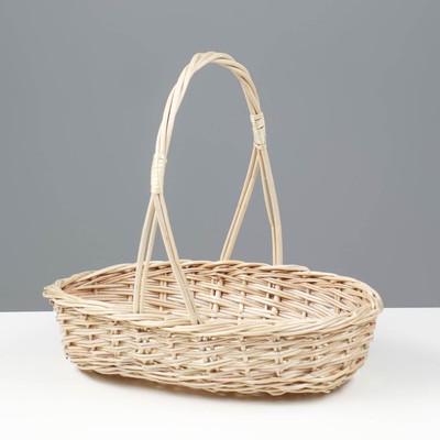 Корзина плетёная для хранения «Карина», 30×24×7 см, ручка h=20 см, лоза