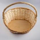 Корзина «Новая», дно:34×24 см, верх:43×37 см, H=14/19/41 см, ручное плетение, шпон, лоза - фото 24465661