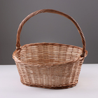 Корзина «Новая», дно:34×24 см, верх:43×37 см, H=14/19/41 см, ручное плетение, шпон, лоза - фото 24494688