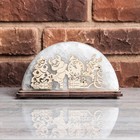 Соляной светильник "Заяц и Миша", деревянный декор, цельный кристалл, 18 х 10 х 6 см - Фото 2