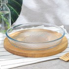 Форма круглая для запекания и выпечки из жаропрочного стекла Grill Borcam, d=32 см - Фото 1
