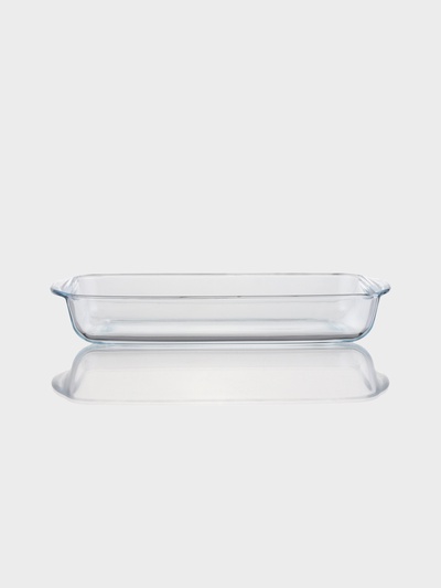 Форма для запекания Paşabahçe Borcam, 2 л, 33.6×19×5 см, прямоугольная, жаропрочное стекло, прозрачная