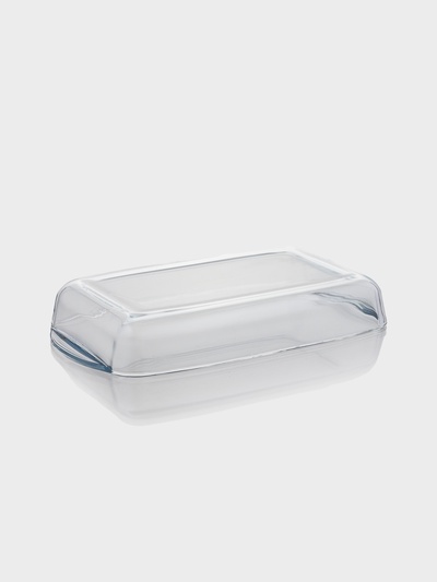 Форма для запекания Paşabahçe Borcam, 2 л, 33.6×19×5 см, прямоугольная, жаропрочное стекло, прозрачная