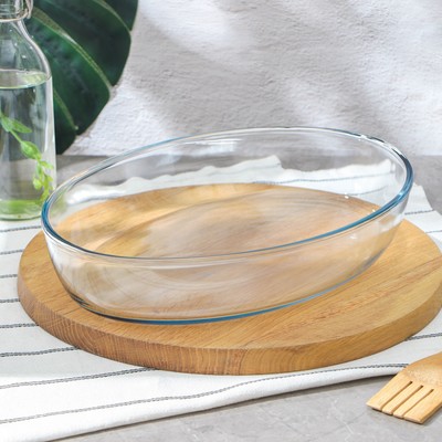 Форма для запекания Paşabahçe Borcam, 3 л, жаропрочное стекло, прозрачная