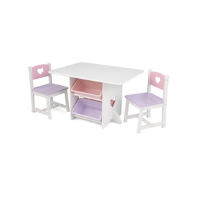 Набор детской мебели Heart, стол, 2 стула, 4 ящика