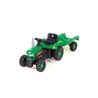 Трактор педальный с прицепом, цвет зелёно-чёрный - фото 2054031