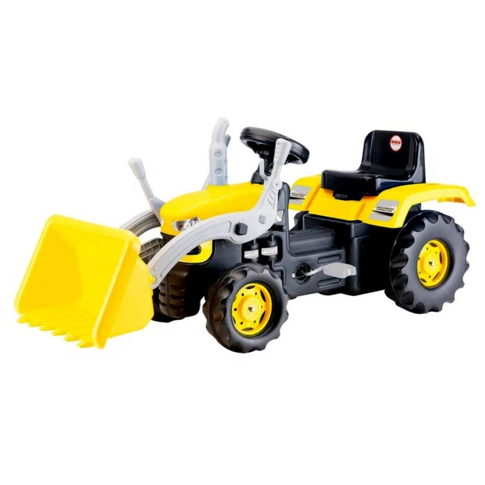 Трактор — экскаватора педальный, цвет жёлто-чёрный - Фото 1