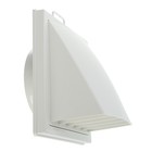 Выход стенной ERA 1515К10ФВ, 150×150 мм, с обратным клапаном, с фланцем d=100 мм, белый - Фото 2