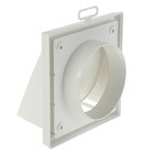 Выход стенной ERA 1515К10ФВ, 150×150 мм, с обратным клапаном, с фланцем d=100 мм, белый - Фото 3