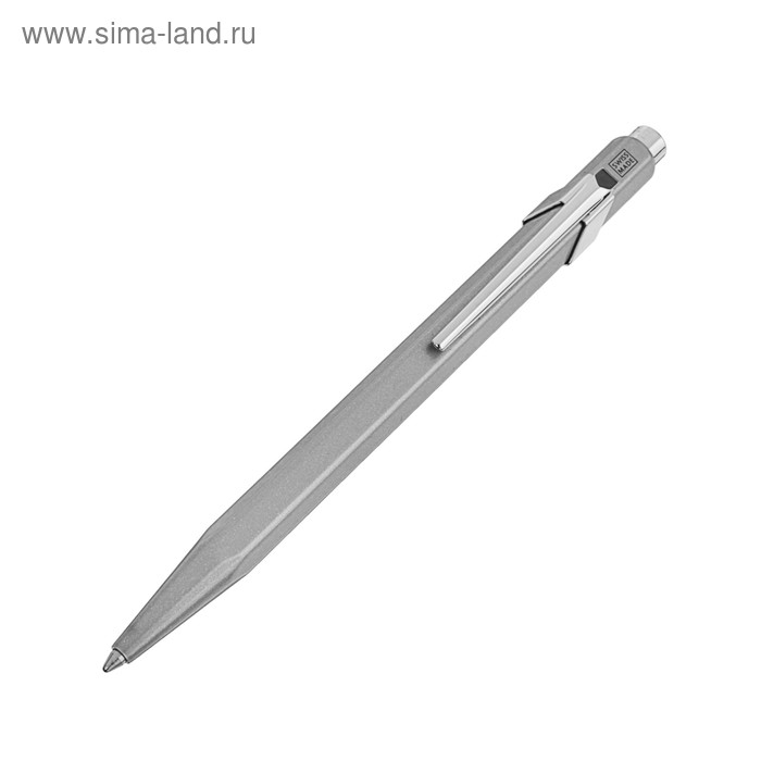 Ручка шариковая автомат Carandache Office CLASSIC grey (849.005_ MTLGB) (M), синий стержень - Фото 1