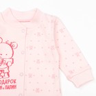 Боди детское с длинным рукавом ''Маленькие мишки'', рост 74 см, цвет розовый 0589_М - Фото 3