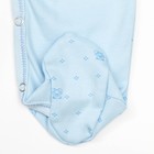 Комбинезон детский с длинным рукавом ''Маленькие мишки'', рост 68 см, цвет голубой 1692_М - Фото 4