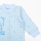 Кофта детская с длинным рукавом ''Маленькие мишки'', рост 56 см, цвет голубой 3320_М - Фото 3