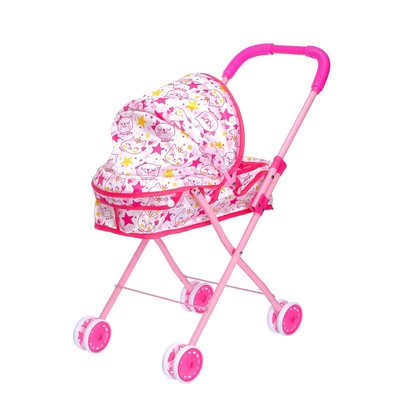 Коляска универсальная из атласа «Кошечка» металлический каркас