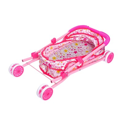 Коляска универсальная из атласа «Кошечка» металлический каркас