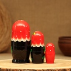 Матрёшка дерево «Земляничка», красный платок, 3 кукольная, 10-12 см - Фото 11