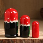 Матрёшка дерево «Земляничка», красный платок, 3 кукольная, 10-12 см - Фото 6