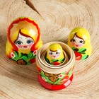 Матрёшка «Земляничка», жёлтое платье, 3 кукольная, 10 см - Фото 7