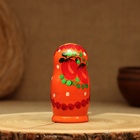 Матрёшка «Земляничка», оранжевое платье, 3 кукольная, 10-12 см - фото 4519183