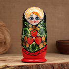 Матрёшка дерево «Земляничка», красное платье, 5 кукольная, 15 см - Фото 9