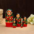 Матрёшка дерево «Земляничка», красное платье, 5 кукольная, 15 см - Фото 3
