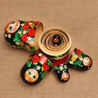 Матрёшка дерево «Земляничка», красное платье, 5 кукольная, 15 см - Фото 5