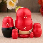 Матрёшка дерево «Божья коровка», красный платок, 5 кукольная, 9-11 см - Фото 12