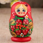 Матрёшка дерево «Божья коровка», красный платок, 5 кукольная, 9-11 см - Фото 13