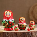 Матрёшка дерево «Божья коровка», красный платок, 5 кукольная, 9-11 см - Фото 15