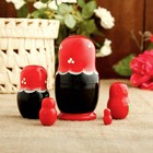 Матрёшка дерево «Божья коровка», красный платок, 5 кукольная, 9-11 см - Фото 6