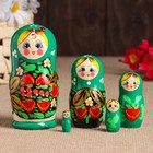 Матрёшка дерево «Божья коровка», зелёное платье, 5 кукольная, 10-12 см - Фото 5