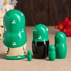 Матрёшка дерево «Божья коровка», зелёное платье, 5 кукольная, 10-12 см - Фото 6