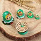 Матрёшка дерево «Божья коровка», зелёное платье, 5 кукольная, 10-12 см - Фото 8