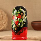 Матрёшка дерево «Земляничка», чёрный платок, 5 кукольная, 18 см - Фото 2