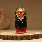 Матрёшка дерево «Земляничка», чёрный платок, 5 кукольная, 18 см - Фото 6