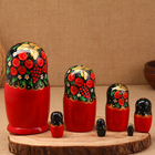 Матрёшка «Ягодка», черный платок, 7-кукольная, 22 см - Фото 2